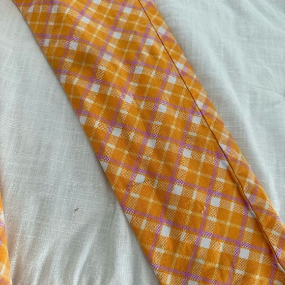 Urban Outfitters Orange Plaid Patterned Pants - Picture 10 of 12